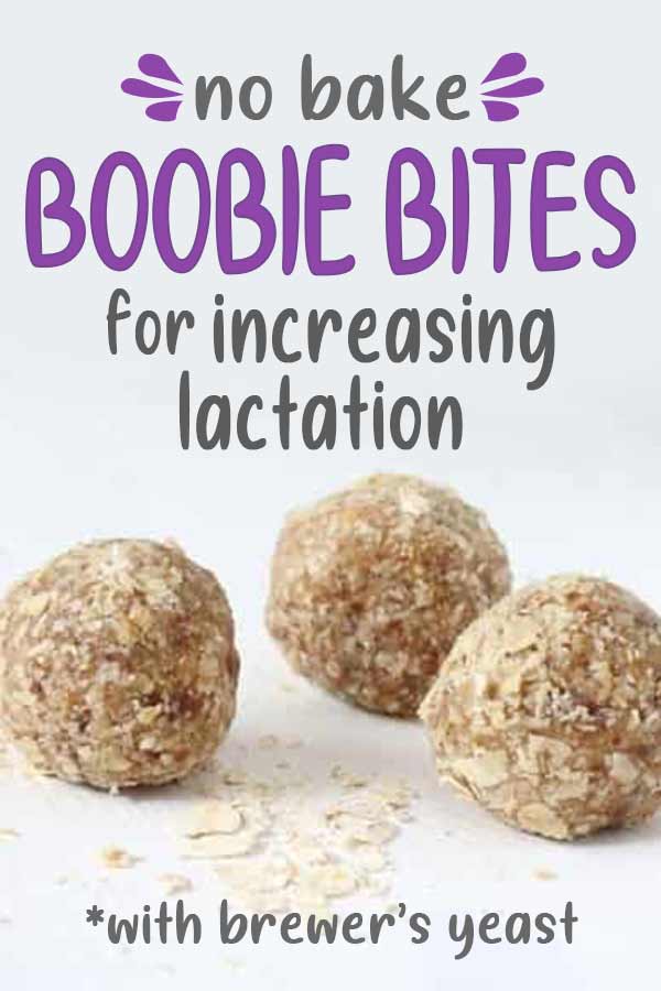 3 boobie bites rolled in oats with text at the top.