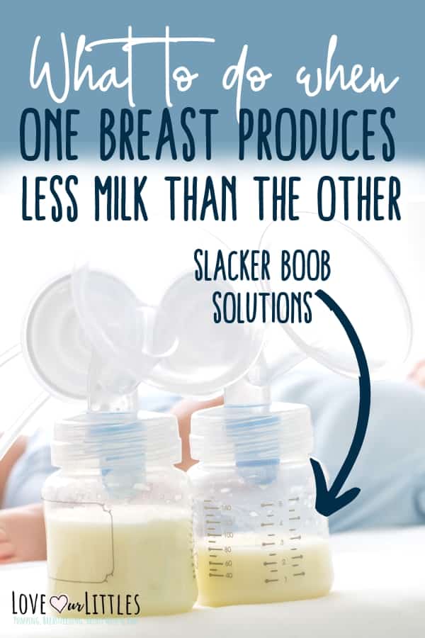 One breast produces less milk than the other