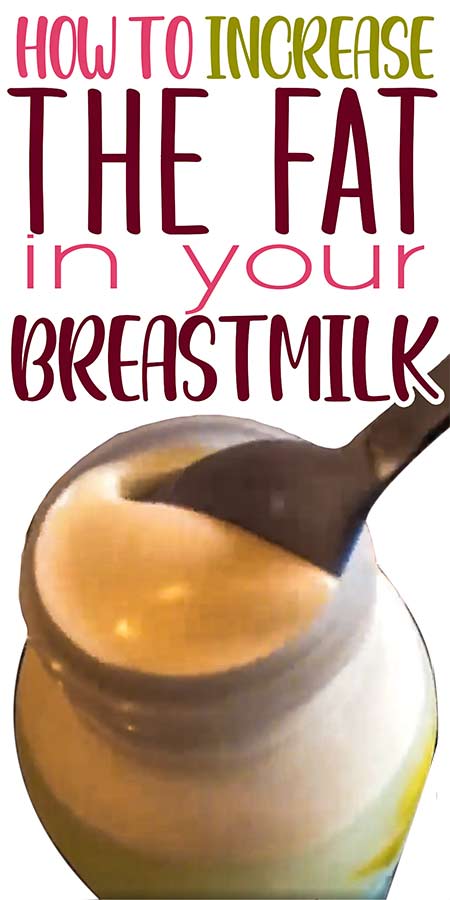 How to increase the fat in your breast milk with a photo of a breast milk fat plug in a bottle.